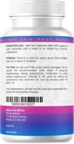 Marine Collagen Complex with Vitamin C, Hyaluronic Acid, Biotin | 1000mg Hydrolysed Type I Collagen Supplement for Hair Skin Nails | 120 Capsules - 2 Month Supply | Made in UK by Shivay Herbals - Image 5