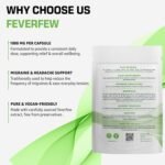 Feverfew 1000mg Capsules - Migraine Headaches Relief Joints Health Anti-Inflammatory Natural Supplement - 240 Capsules 8 Month Supply - Image 9