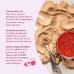 Super Berry Energy Powder 600g | Vegan Superfood Blend | Smoothie Drink Mix for Shakes | Supports Energy, Immunity & Metabolism | with Acai, Goji, Maca, Turmeric, Guarana & Vitamin B12 | Alpha Foods - Image 5