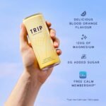 TRIP Mindful Blends - Blood Orange Sparkling drink with 120MG Magnesium + Lion’s Mane + Chamomile + Lemon Balm. Low Calorie, No Added Sugar and Vegan (Pack of 12 x 250ml) - Image 4