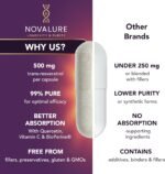 Trans-Resveratrol 500mg | 99% Pure | High Absorption with Quercetin, Vitamin C & BioPerine® | Longevity Supplement | Antioxidant & Anti-Aging Support | Heart & Cellular Health | 60 Capsules - Image 4