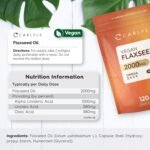 Flaxseed Oil Capsules 2000mg | 120 Vegan Softgels | High Strength Supplement with Omega 3 6 & 9 | Cold Pressed | by Carlyle - Image 4
