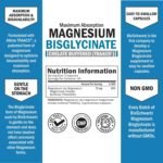 Magnesium Glycinate 400mg - Chelated Bisglycinate for Muscle Recovery & Support - Maximum Absorption & Bioavailability - Magnesium Supplements for Women & Men - Non-GMO - 180ct 2 Month Supply - Image 5