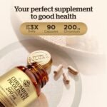 Solgar Chromium Picolinate 200 µg Vegetable Capsules - Pack of 90 - High Absorption Rate - Supports a Healthy Metabolism and Blood Glucose Level - Vegan and Gluten Free Gold - Image 3