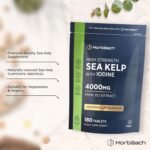 Sea Kelp Tablets 4000mg | Natural Source of Iodine | 3 Months Supply | High Strength Kelp Extract | 180 Vegan Tablets | by Horbaach - Image 3