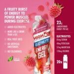HIGH5 Energy Gels with Electrolytes - Quick Release Sports Gels for Peak Performance - Natural Fruit Juice & Caffeine-Free - Energy Boost for Running, Cycling, Endurance (Raspberry, 20 x 60g) - Image 3
