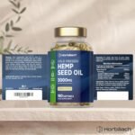 Hemp Seed Oil Capsules High Strength | 180 Softgels | 3000mg | Cold Pressed Supplement with Omega 3 6 and 9 | by Horbaach - Image 5