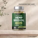 Hemp Seed Oil Capsules High Strength | 180 Softgels | 3000mg | Cold Pressed Supplement with Omega 3 6 and 9 | by Horbaach - Image 6