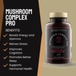 Mushroom Complex Pro | 8-Mushroom Supplement 120 Capsules | Chaga, Shitake, Lions Mane, Reishi, Maitake, Cordyceps | Vegan, Dual-Extracted, GMP-Certified | Immune, Energy & Focus Support - Image 3