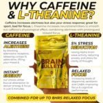80mg Caffeine & 160mg L-Theanine Focus Enhancing Energy Chews – Neuroscience Backed Nootropic Stack, Mental Acuity & Cognitive Support | Caramel Frappe Flavor Brain Bullet, 1 Pack - Image 5