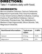 Calcium & Magnesium (180 Tablets) from Woods Supplements | Each tablet provides: 87.5mg Calcium 87.5mg Magnesium | Supports normal muscle function and healthy bones | Suitable for Vegetarians & Vegans - Image 3