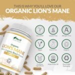 Organic Lions Mane Supplement 1500mg - 180 High Strength Vegan Capsules - 6 Month Supply - Lion’s Mane Mushroom with Organic Black Pepper - Made in The UK - Nu U Nutrition - Image 5