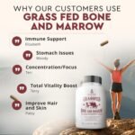 Ancestral Supplements Grass Fed Beef Bone and Marrow Supplement, Bone, Skin, Oral Health, and Joint Care Supplements Promote Whole-Body Wellness, Non-GMO Whole Bone Extract, 180 Capsules - Image 5