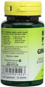 Health Plus Ginger Root 550mg Digestive Health Plant Supplement - 60 Tablets - Image 5