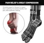 Plantar Fasciitis Socks 1 PAIR, Compression Foot Sleeves for Sport Arthritis Pain Relief, Ankle Support Brace for Men and Women Black M - Image 3