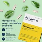 FocusZen+ Lemon Balm Capsules – 28 Focus Supplements with Vitamins for Tiredness and Fatigue – 300mg Natural Energy Supplements – Say Goodbye to Brain Fog with FutureYou Cambridge - Image 4
