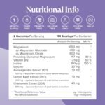 Magnesium Glycinate Gummies - Calm Gummies with 450mg Magnesium Glycinate, Ashwagandha, Glycine, Lemon Balm, Chamomile, Vitamin B12 and Iodine – Rescue and Calms Your Mind - Novomins - Image 4