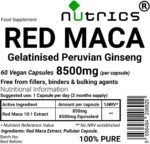 8500mg (per Capsule) GELATINISED RED MACA Root Extract 60 V Capsules - Peruvian Ginseng - No Additives Strong One A Day - Image 3