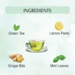 APSARA Lemon Mint Ginger Green Tea Bags 100 pcs Herbal Tea For Immunity Boosting 100 Tea Bags - Image 5