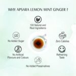 APSARA Lemon Mint Ginger Green Tea Bags 100 pcs Herbal Tea For Immunity Boosting 100 Tea Bags - Image 6