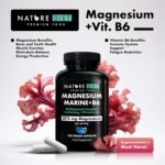 Nature Diet Magnesium Marine + B6 - Magnesium Supplements - 375mg Magnesium per Serving - 150 Vegan Tablets - Image 6