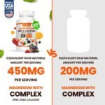 Magnesium Calcium Zinc with Vitamin D3 & K2 Gummies, Multivitamin for Women and Men, Bone Strength & Muscle Function, Extra Absorption Formula, 30 Days Serving - Image 4