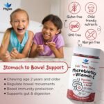 Physis Kids Probiotics Gummies with Vitamin C | 30 Gummies | Probiotics for Children | Constipation Relief & Stool Softener Chewable Kids Vitamins | Childrens Gut Health | Ages 2+ | - Image 6