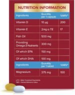Seven Seas Omega-3 Fish Oil and Magnesium, Omega-3 Plus Vitamin D for Whole Body Healthplus, Duo Pack: 30 Capsules Plus 30 Tablets, 1 Month Supply - Image 3