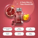 Vitamin B12 Gummies - 120 Gummies - 4 Months Supply - 1000mcg - Tasty, Natural Pomegranate Flavour - 1 per Day - Vegan & Gluten-Free - Methylcobalamin Form for Easy Absorption - B12 Vitamin Supplement - Image 3