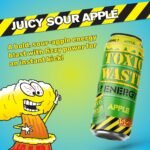 TOXIC WASTE Sour Apple Energy Drink – 12 x 500ml Cans, Crisp Sparkling Fizz with Bold Flavour, Multipack for Gaming, Study, Parties, Road Trips and Fun Sharing - Image 3
