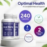 Acai Berry 5000mg Capsules | with Vitamin C | Supports Immune System & Collagen Formation | Freeze-Dried Extract | Vegan Friendly | 240 Capsules = 4-Month Supply | UK Made - Image 4