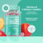 Calcium Gummies 400mg - with Vitamin D3 K2 - Alternative to Calcium Tablets - Vegetarian - 1 Month Supply - Healthy Bones & Muscles - 60 Gummies - Novomins - Image 3