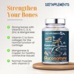 Glucosamine & Chondroitin complex – 180 High Strength Capsules – Turmeric, Ginger, Black Pepper, Rosehip, Vitamin C, Vitamins D & Vitamin K, Zinc, Manganese and Copper & Potassium for bones and joints - Image 7