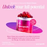 Spacegoods Moon Chews 240g, 30 Servings, Lion's Mane Super Chew, Focus & Clarity Boost, On-The-Go Convenience, Delicious Texture and Taste, Strawberry Flavour - Image 3