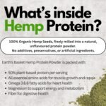 Organic Hemp Protein Powder 280g Natural - Unflavoured, Vegan - Gluten-Free - Plant-Based - High-Fibre - Rich in Omega 3 - Dairy-Free - Image 6