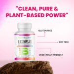 8 B Complex Vitamins, B12, Vitamin C - Folic Acid, Biotin, Choline, Magnesium, B1, B2, B3, B5, B6 Vitamins - Vegan & Gluten Free - 90 Tablets - One Per Day - 3 Months Supply - Image 7