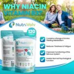 Nutrivolv Niacin Supplement Tablets | 100mg | Flush Formula | Pure Nicotinic Acid | Reduces Fatigue | Supports Healthy Cholesterol | Vitamin B3 for Men & Women | Vegan | Halal | Kosher | 120 Tablets - Image 3