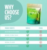 Triple R Vegan Protein Powder & Super Green | Pea Protein Blend | Organic Plant-Based Amino Acid Source, Vanilla, 16 Serving, 400 g - Image 3