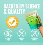 Triple R Vegan Protein Powder & Super Green | Pea Protein Blend | Organic Plant-Based Amino Acid Source, Vanilla, 16 Serving, 400 g - Image 4