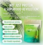 Triple R Vegan Protein Powder & Super Green | Pea Protein Blend | Organic Plant-Based Amino Acid Source, Vanilla, 16 Serving, 400 g - Image 5