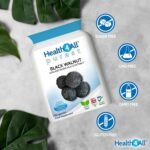 Health4All Black Walnut Hulls 2000mg 90 Capsules, Strongest Black Walnut Green Hull Capsules for Intestinal Health, Cleanse & Detox, Vegan, Purest: no additives | Made in UK - Image 4