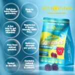 Kids Magnesium 180 Vegan Gummies | Magnesium Citrate 1250mg & Vitamin C 80mg | Support Sleep, Bones, Immune, Energy & Cognition | Resealable & Recyclable Pouch | Suitable for Kids Age 5+ by ActivGums® - Image 3