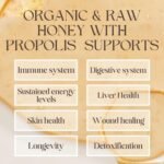 RAW POT - ORGANIC HONEYDEW HONEY WITH PROPOLIS - Natural Raw Pure Unpasteurised Honey Rich in Antioxidants for Immunity Support, Skin, Digestive Health | Smooth and Silky | For Kids And Adults (300g) - Image 4