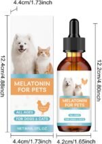 Melatonins for Dogs 60 Ml | Liquid Melatonins with a Quantitative Dropper | Sleep Aid Drops for Cat | Odorless & Transparent | Supports Relaxation Dogs & Cat, Helps Restful Sleep - Image 3