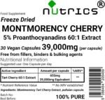 39,000mg (per Capsule) 30 V Capsules Montmorency Tart Cherry Extract 5% Proanthocyanadins (1 Month Supply) - Pure, No fillers Binders or Bulking Agents (30) - Image 3