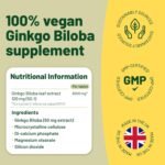 Ginkgo Biloba 6,000mg Tablets - Ginko Biloba High Strength Herbal Supplement - Memory Supplement for Brain and Focus - Image 5