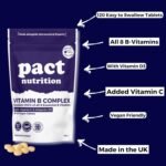 Vitamin B Complex High Strength – All 8 B Vitamins (B1, B2, B3, B5, B6, B7, B9, B12) + Biotin & Folic Acid – with Vitamin C & D3 – 120 Vegan Tablets – Energy & Immunity Support – Pact Nutrition - Image 3