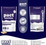 Vitamin B Complex High Strength – All 8 B Vitamins (B1, B2, B3, B5, B6, B7, B9, B12) + Biotin & Folic Acid – with Vitamin C & D3 – 120 Vegan Tablets – Energy & Immunity Support – Pact Nutrition - Image 4