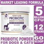 Probiotics for Dogs and Cats, 5 BILLION CFU Max Strength Canine Feline Probiotic Powder for Digestive Health Pet Supplement, 60 Powder Scoop - Image 3