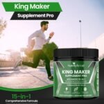 King Maker Supplement Pro - Premium 15-in-1 Testosterone & Vitality Booster for Men | Energy, Muscle, and Stamina Support | Tribulus Terrestris, Ashwagandha, Rhodiola | Vegan & GMP Certified - Image 3